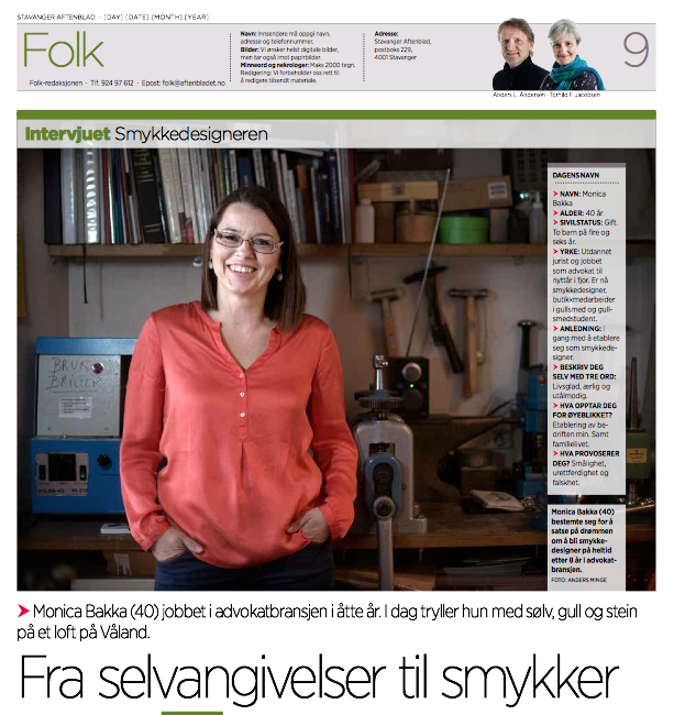 Intervju i Stavanger Aftenblad