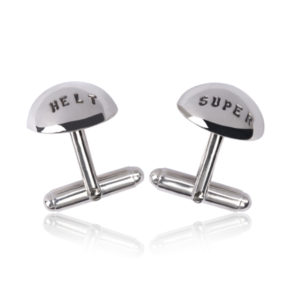 Mansjettknapper med valgfri tekst