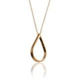 Gylden dråpe-anheng på ankerkjede