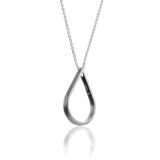 Sølvdråpe anheng på ankerkjede