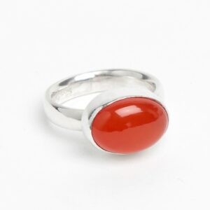 Sølvring med karneol