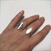 Mini Blad ring matt og blank