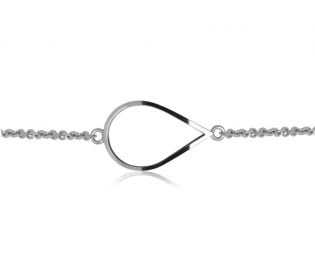Sølvdråpe armbånd
