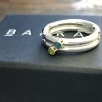 Stableringer med gullfatning 3mm