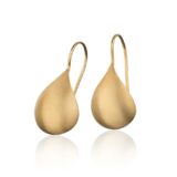 Skjell hengende ørepynt forgylt