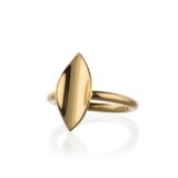 Mini Blad ring blank forgylt