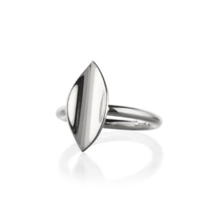 Mini Blad ring sølv