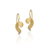 Små bølger ørepynt forgylt