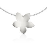 Bloom halssmykke i sølv på omegakjede