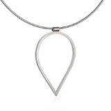 Stor pil halssmykke i sølv