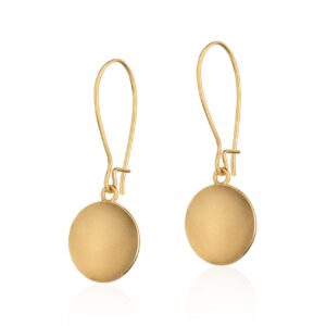 Heng enkle øredobber i forgylt