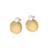 Heng øredobber på stift i forgylt og sølv