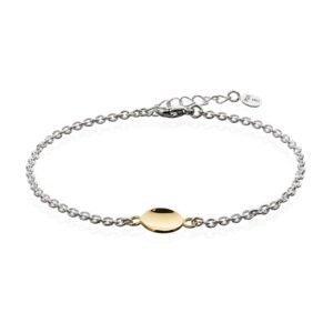 Miniplanet armbånd i sølv og gull