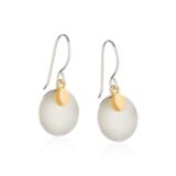 Heng øredobber i sølv og forgylt