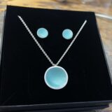 Miniplanet-kjede lys turkis emalje
