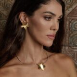 Bloom smykker i forgylt sølv