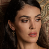 Perifer ørepynt i forgylt sølv