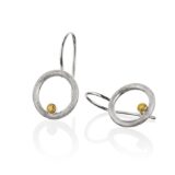 Eklipse hengende ørepynt med citrin i 18k gullfatning