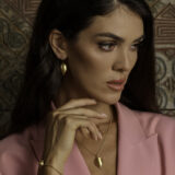 Hjerte shell smykker i forgylt